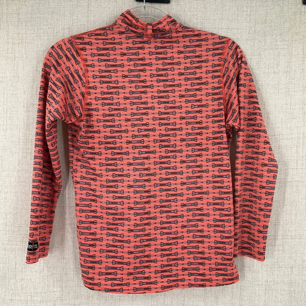 Kerrits Top Kids XL Coral Horse‎ Bit Quarter Zip Breathable Riding Equestrian